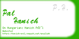 pal hanich business card